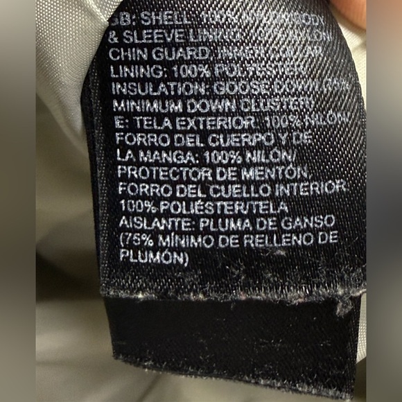 🪅The North Face 550 Puffer Duck Down Full Zip Jacket Charcoal Gray - Picture 15 of 15